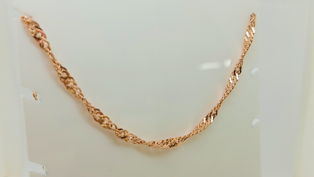 ЦЕПЬ ПУСТОТЕЛАЯ Сингапур (Au 585)