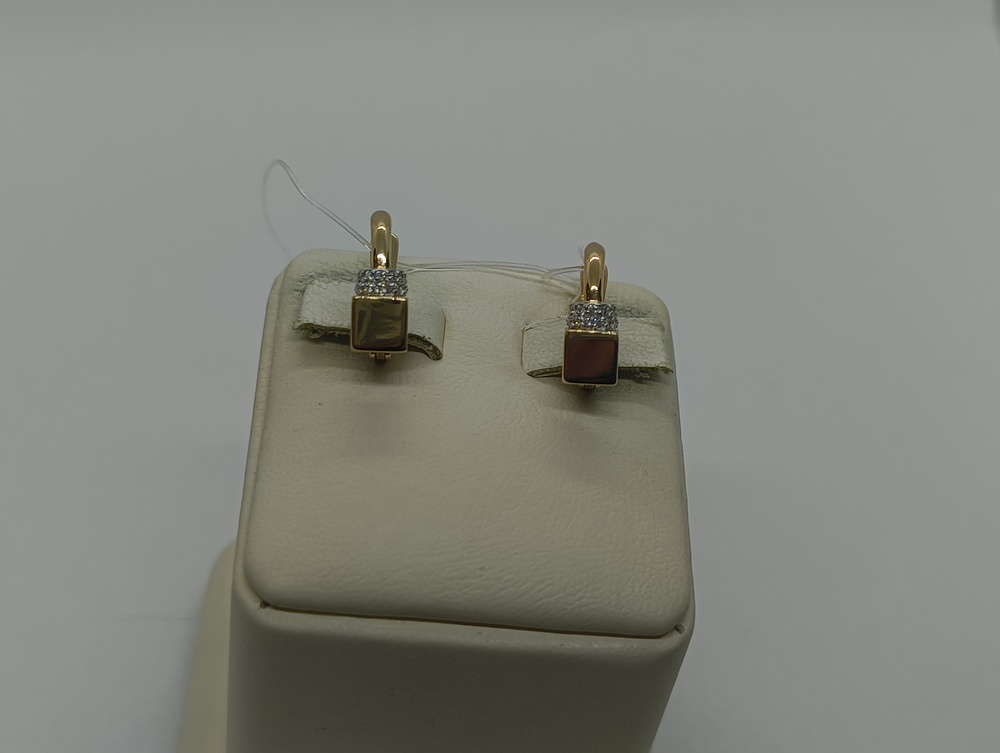 с1306 СЕРЬГИ С КАМНЯМИ (Au 585)