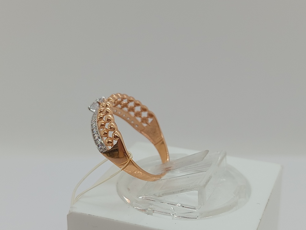 КОЛЬЦО С КАМНЯМИ (Au 585)