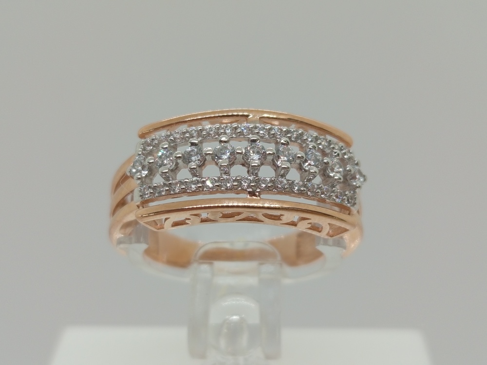 КОЛЬЦО С КАМНЯМИ (Au 585)