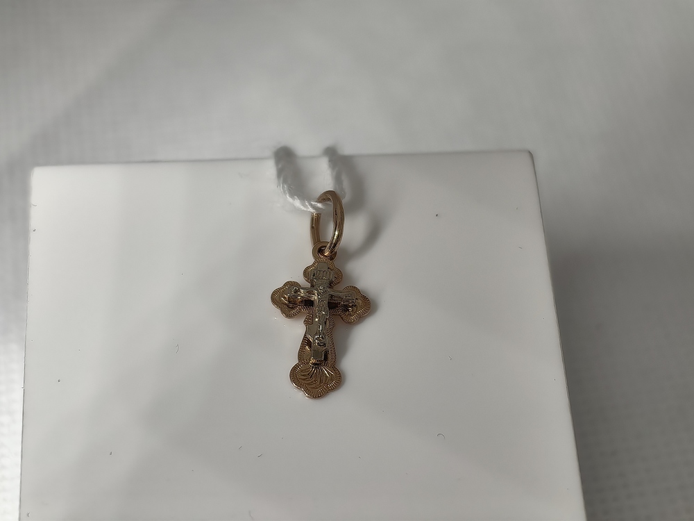 ПОДВЕСКА КРЕСТ БЕЗ КАМНЯ (Au 585)