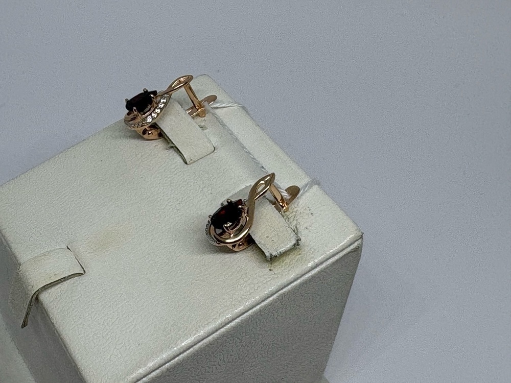 СКМИ585 СЕРЬГИ С КАМНЯМИ (Au 585)