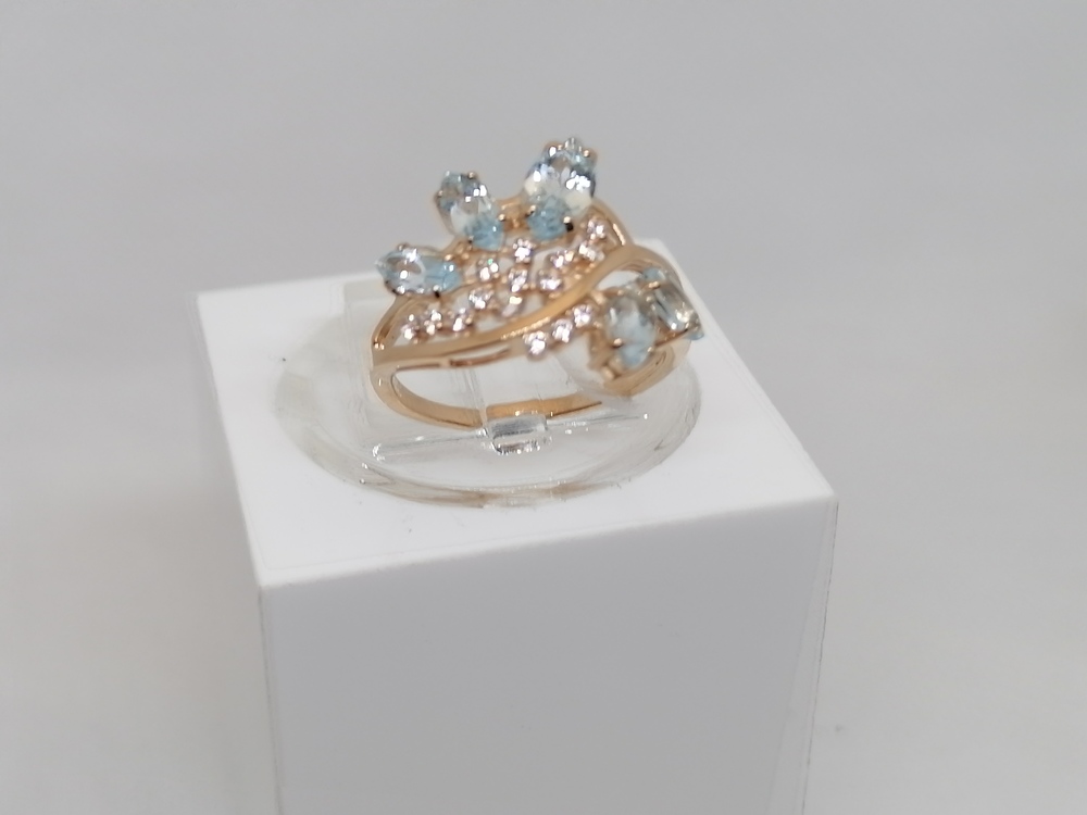 КОЛЬЦО С КАМНЯМИ (Au 585)