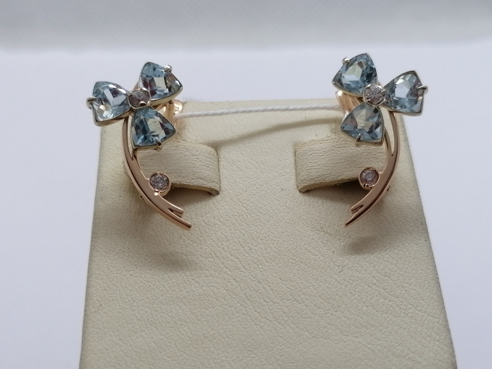 СЕРЬГИ С КАМНЯМИ (Au 585)