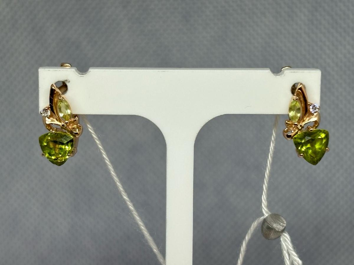 СЕРЬГИ С КАМНЯМИ (Au 585)