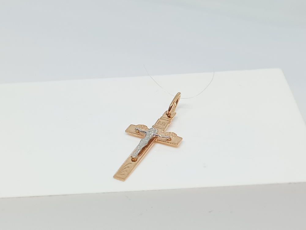ПОДВЕСКА КРЕСТ без камня (Au 585)