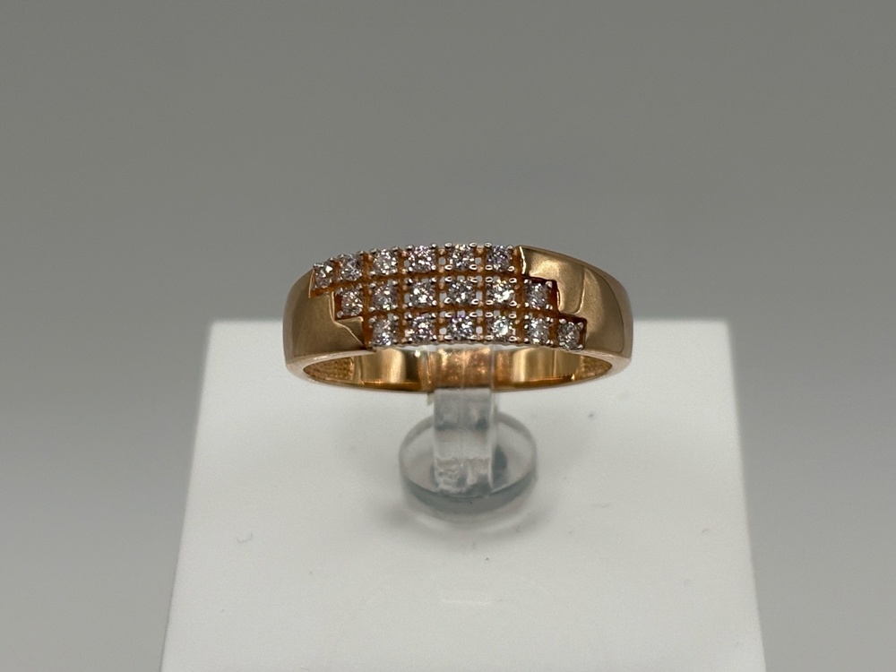 КОЛЬЦО С КАМНЯМИ (Au 585)