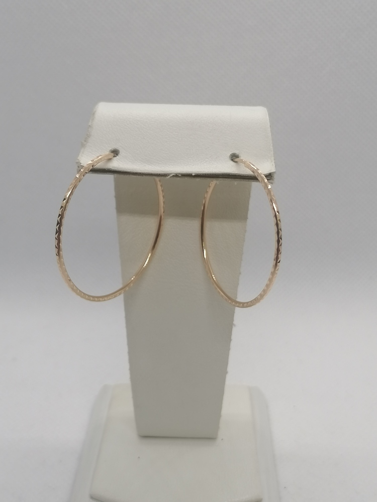 СЕРЬГИ КОНГО Рифленые (Au 585)