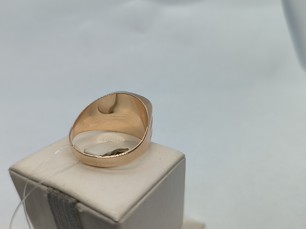 КОЛЬЦО ПЕЧАТКА Эмаль с камнем (Au 585)