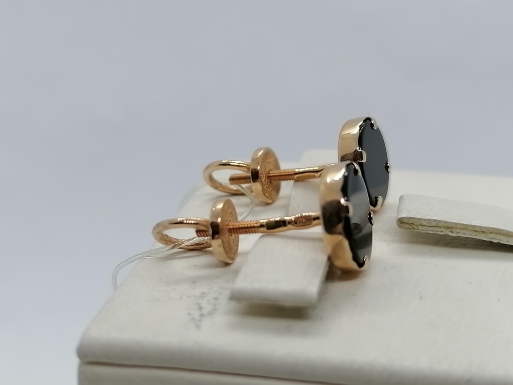 02383-8 СЕРЬГИ ПУСЕТЫ с камнем (Au 585)