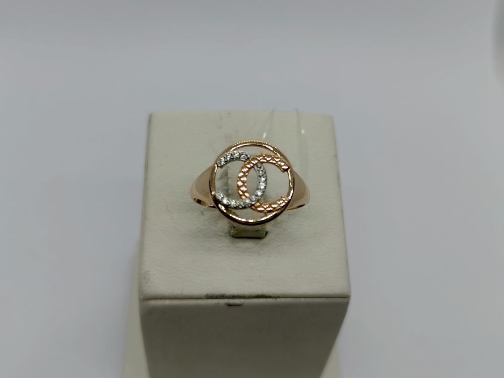 КОЛЬЦО С КАМНЯМИ (Au 585)