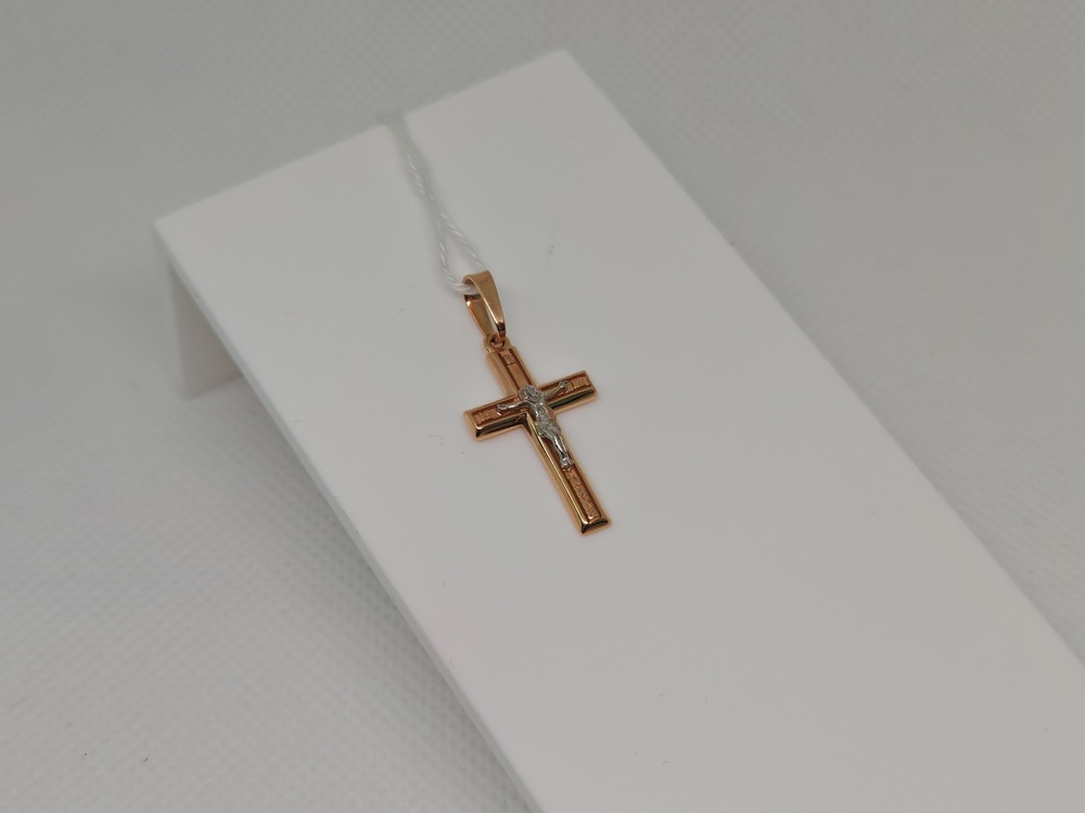 ПОДВЕСКА КРЕСТ БЕЗ КАМНЯ (Au 585)