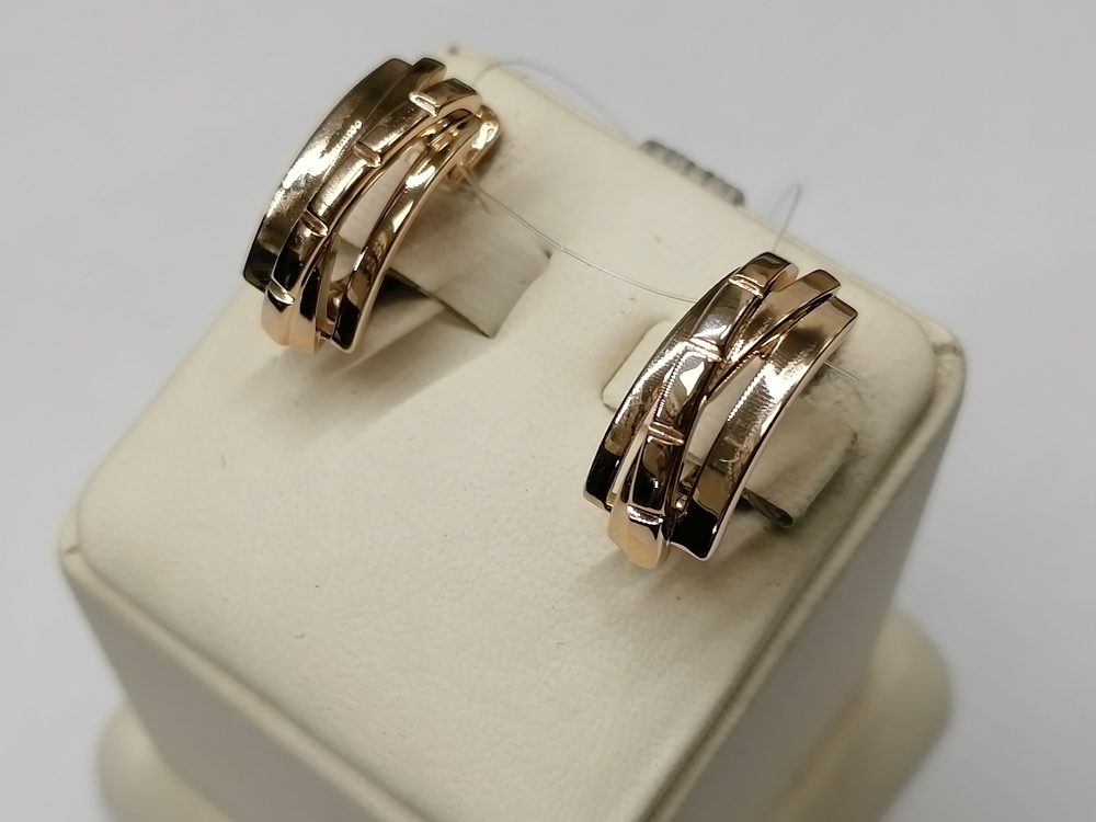 СЕРЬГИ БЕЗ КАМНЯ (Au 585)