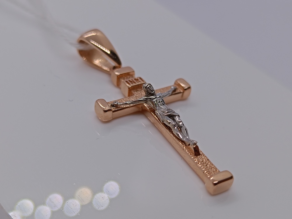 ПОДВЕСКА КРЕСТ БЕЗ КАМНЯ (Au 585)