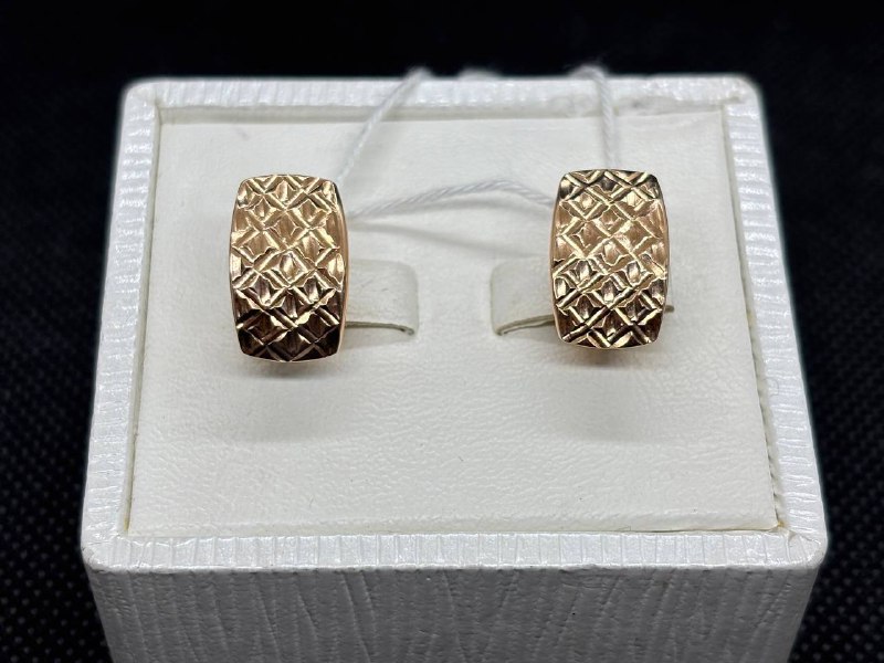 СБКМ375 СЕРЬГИ БЕЗ КАМНЯ (Au 375)