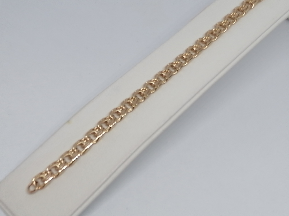 БЛБ585 БРАСЛЕТ ПОЛНОВЕСНЫЙ Бисмарк (Au 585)