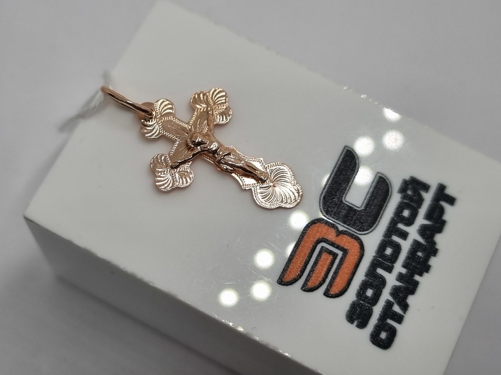 ПОДВЕСКА КРЕСТ БЕЗ КАМНЯ (Au 585)