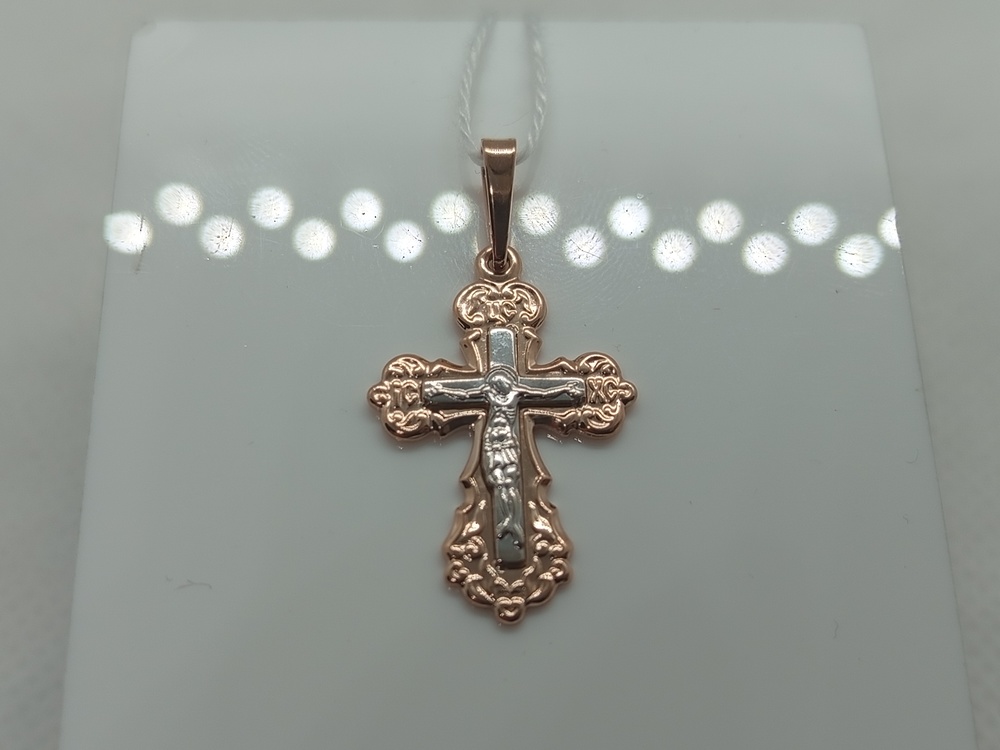 ПОДКБК585 ПОДВЕСКА КРЕСТ БЕЗ КАМНЯ (Au 585)