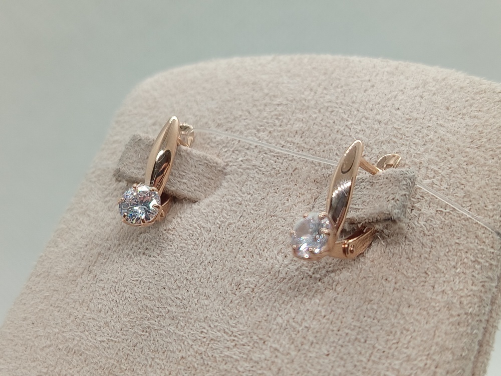 СЕРЬГИ С КАМНЕМ (Au 585)