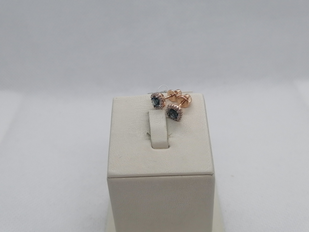 СЕРЬГИ ЛОНДОН ТОПАЗ с камнями (Au 585)