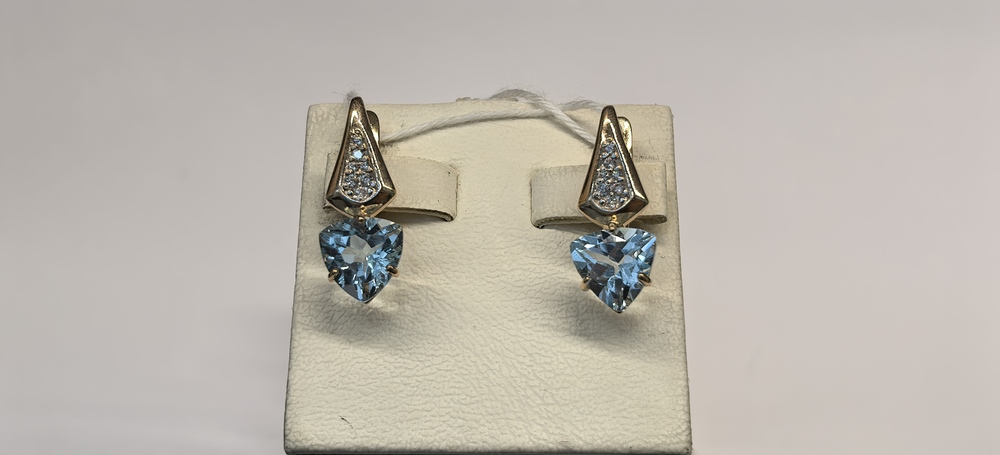 СКМИ585 СЕРЬГИ С КАМНЯМИ (Au 585)