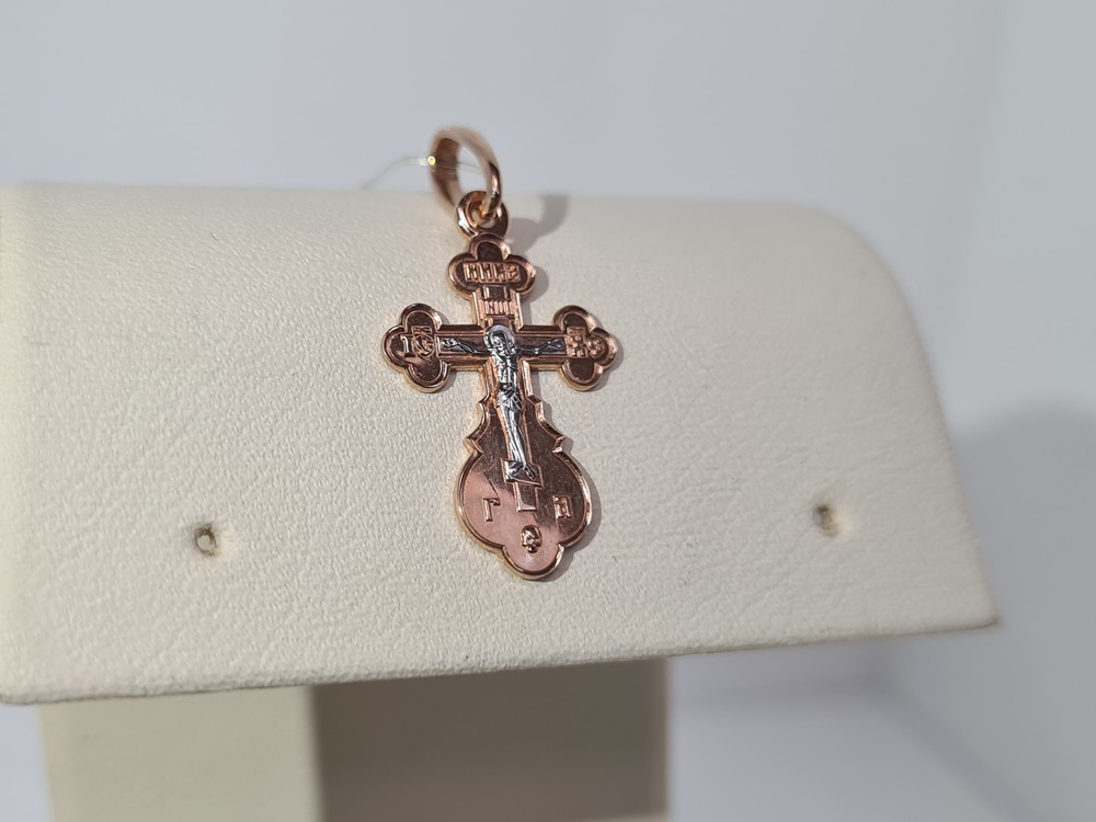 800917-1002 ПОДВЕСКА КРЕСТ без камня (Au 585)