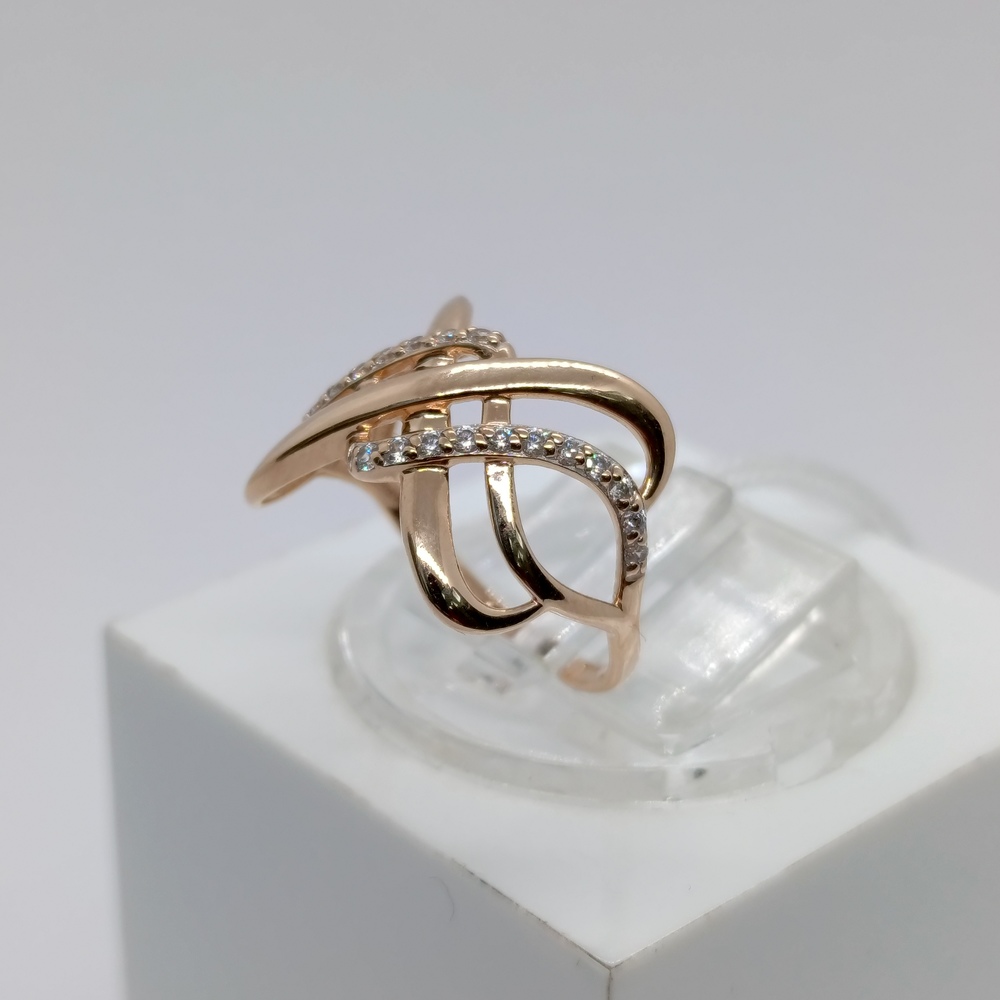 КОЛЬЦО С КАМНЯМИ (Au 585)