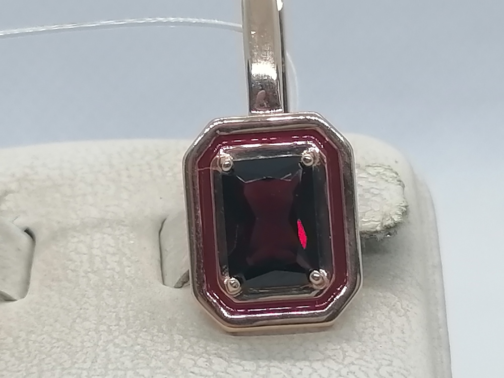 СЕРЬГИ ГРАНАТ (Au 585)