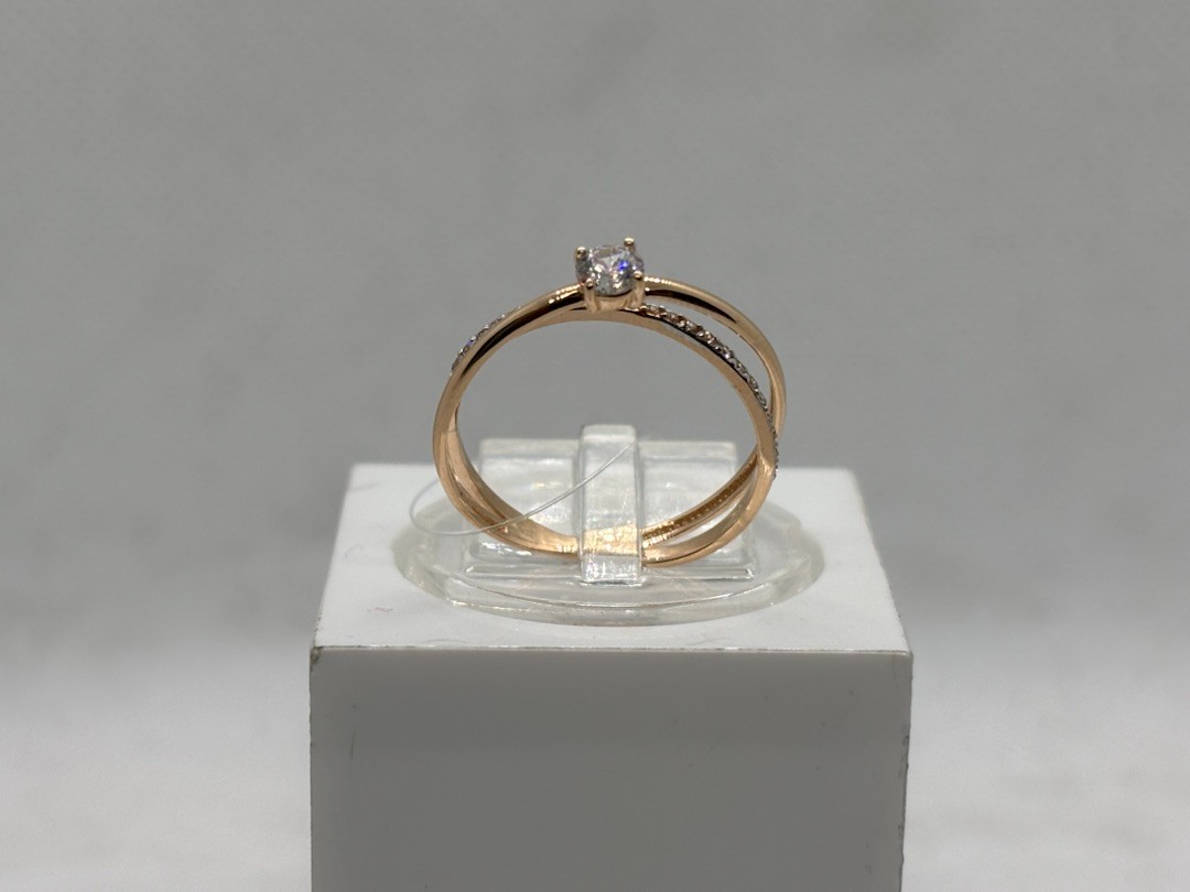 КОЛЬЦО С КАМНЯМИ (Au 585)