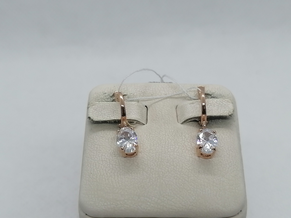 СЕРЬГИ С КАМНЕМ (Au 585)