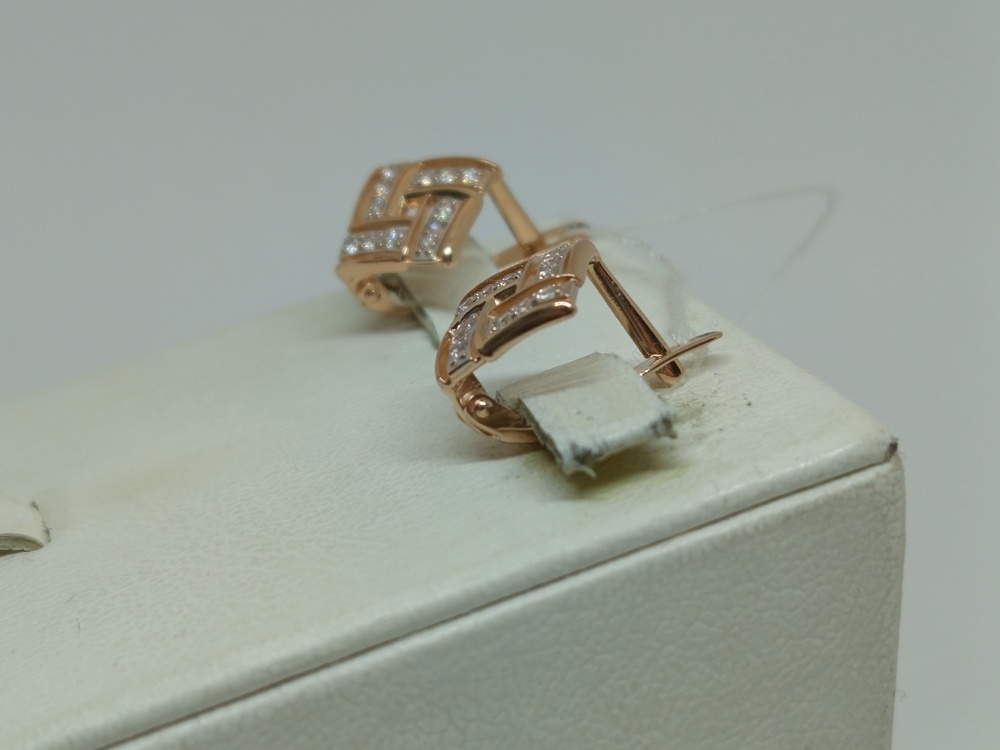 СКМИ585 СЕРЬГИ С КАМНЯМИ (Au 585)