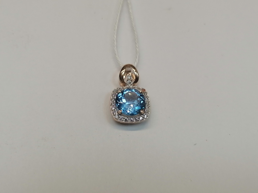 ПОДКМИ585 ПОДВЕСКА С КАМНЯМИ (Au 585)