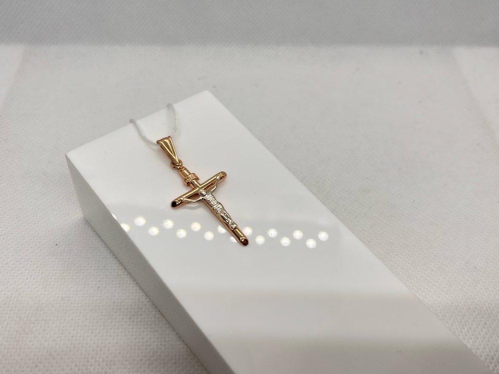 ПОДКБК585 ПОДВЕСКА КРЕСТ БЕЗ КАМНЯ (Au 585)