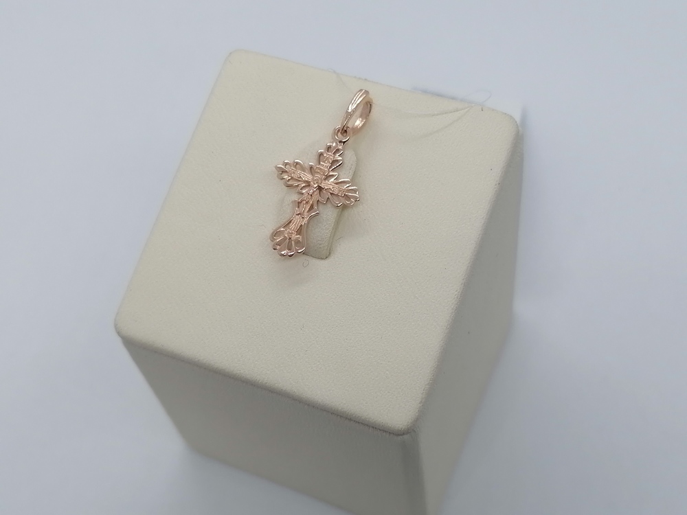 810-00075-10-00-00-00 ПОДВЕСКА КРЕСТ без камня (Au 585)