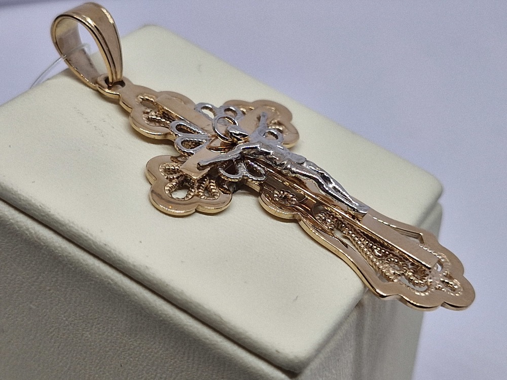 ПОДВЕСКА КРЕСТ без камня (Au 585)