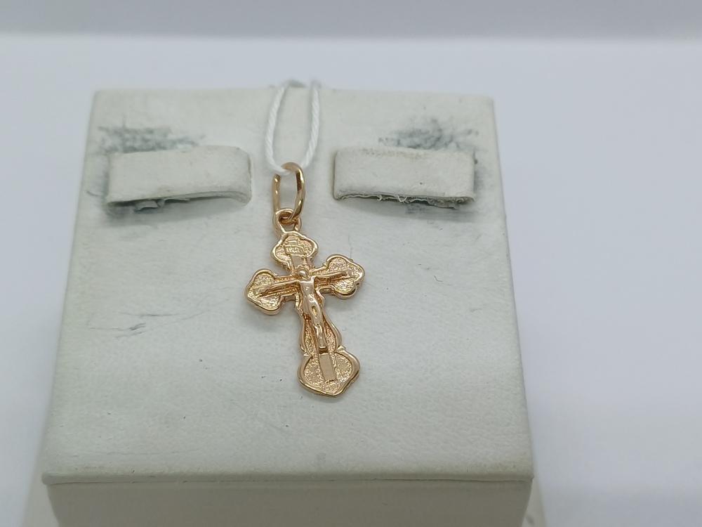 ПОДКБК585 ПОДВЕСКА КРЕСТ БЕЗ КАМНЯ (Au 585)