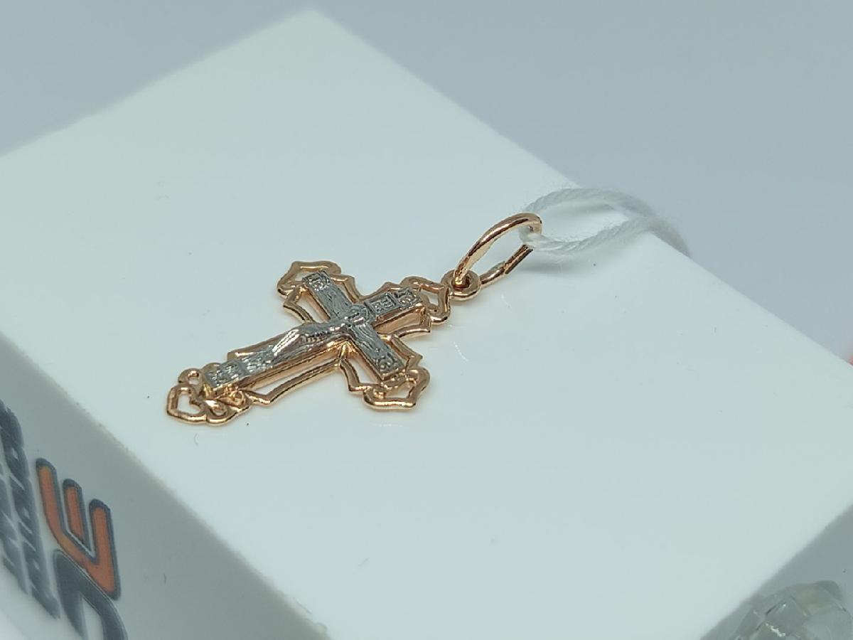 ПОДКБК585 ПОДВЕСКА КРЕСТ БЕЗ КАМНЯ (Au 585)