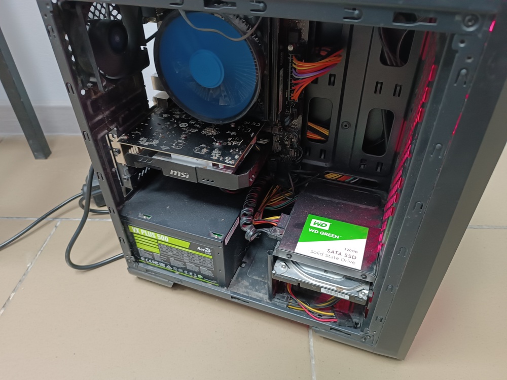 Системный блок Aero Cool; Core i3-9100F, Radeon RX 550, 8 Гб, 120 Гб, 1 Tb