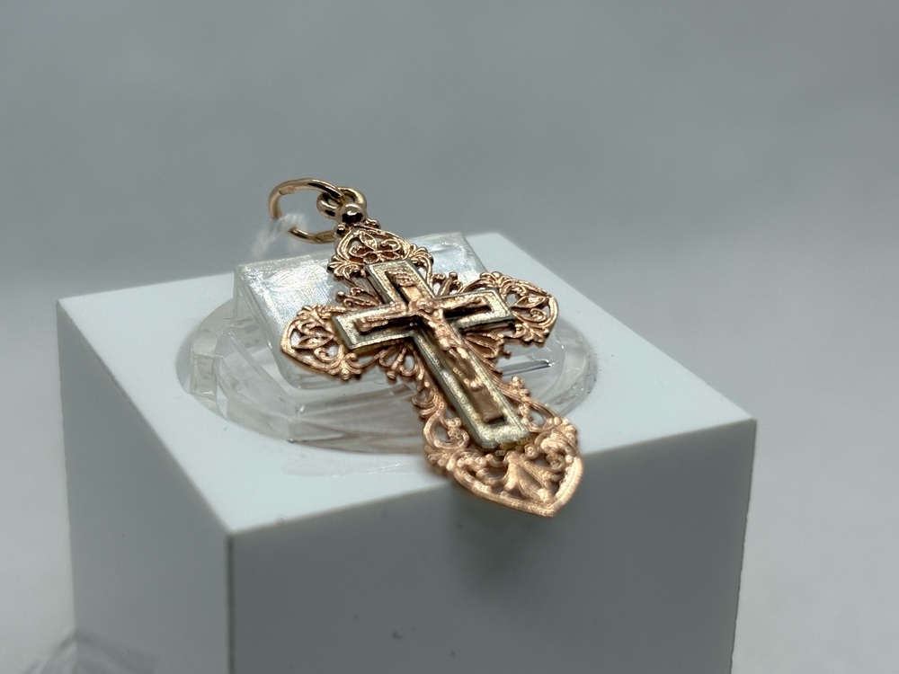 ПОДВЕСКА КРЕСТ БЕЗ КАМНЯ (Au 585)