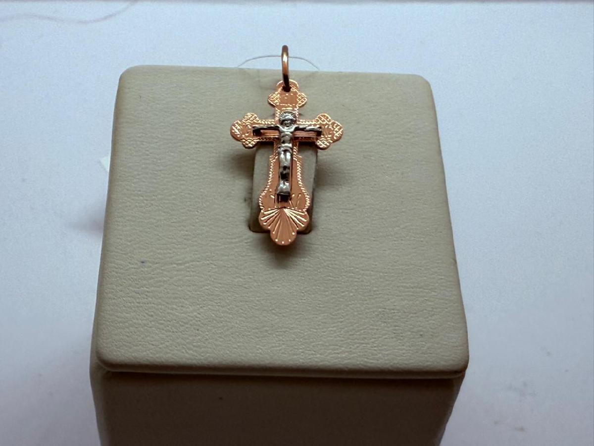 ПОДВЕСКА КРЕСТ без камня (Au 585)