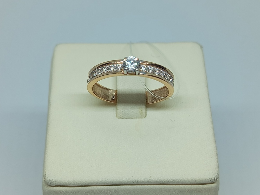 КОЛЬЦО С КАМНЯМИ (Au 585)