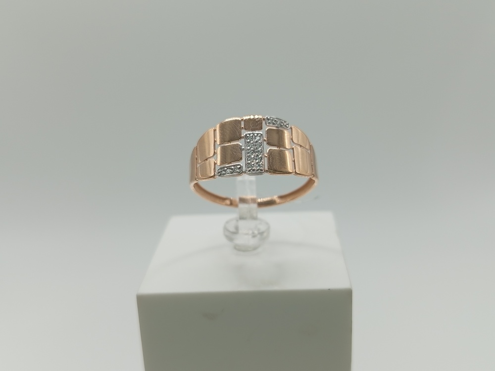 КОЛЬЦО С КАМНЯМИ (Au 585)