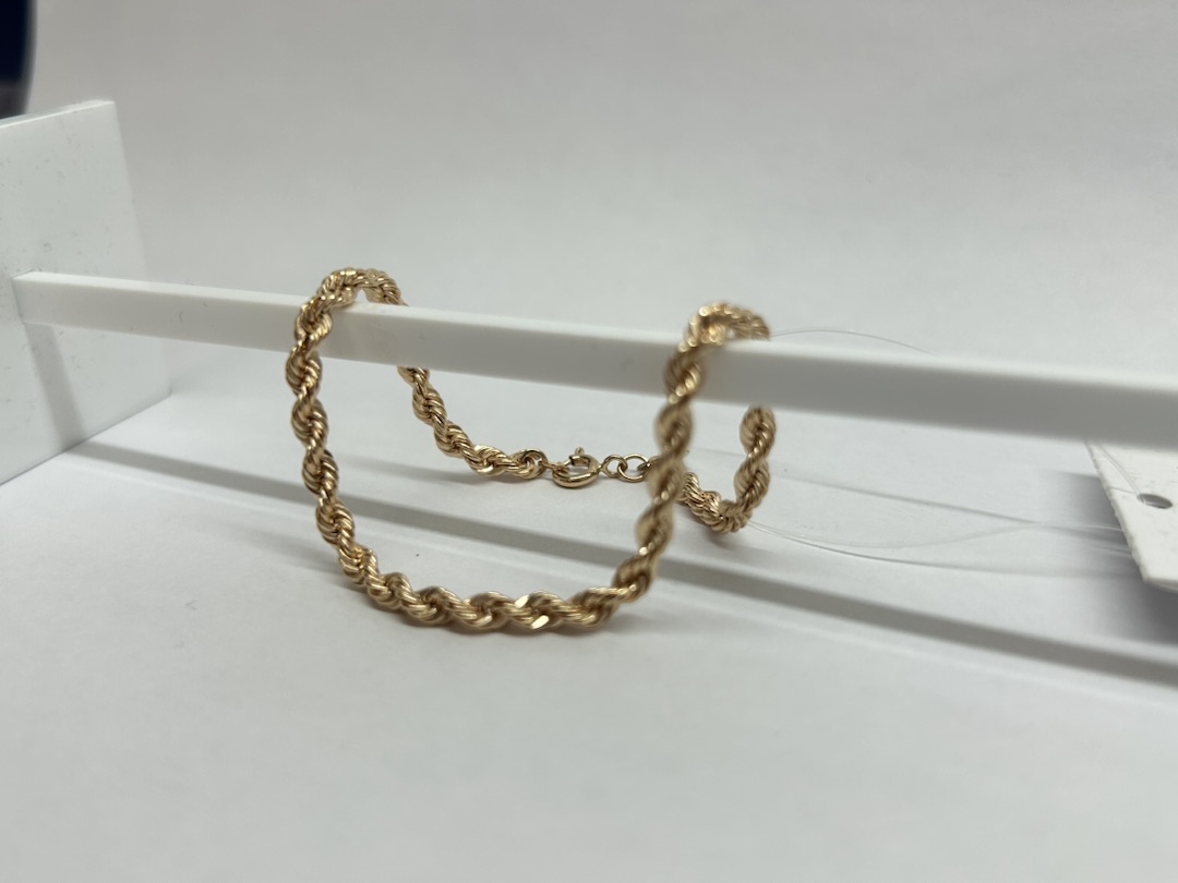 БРАСЛЕТ ПУСТОТЕЛЫЙ Веревка (Au 585)