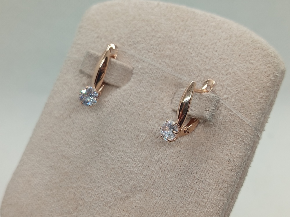 СЕРЬГИ С КАМНЕМ (Au 585)