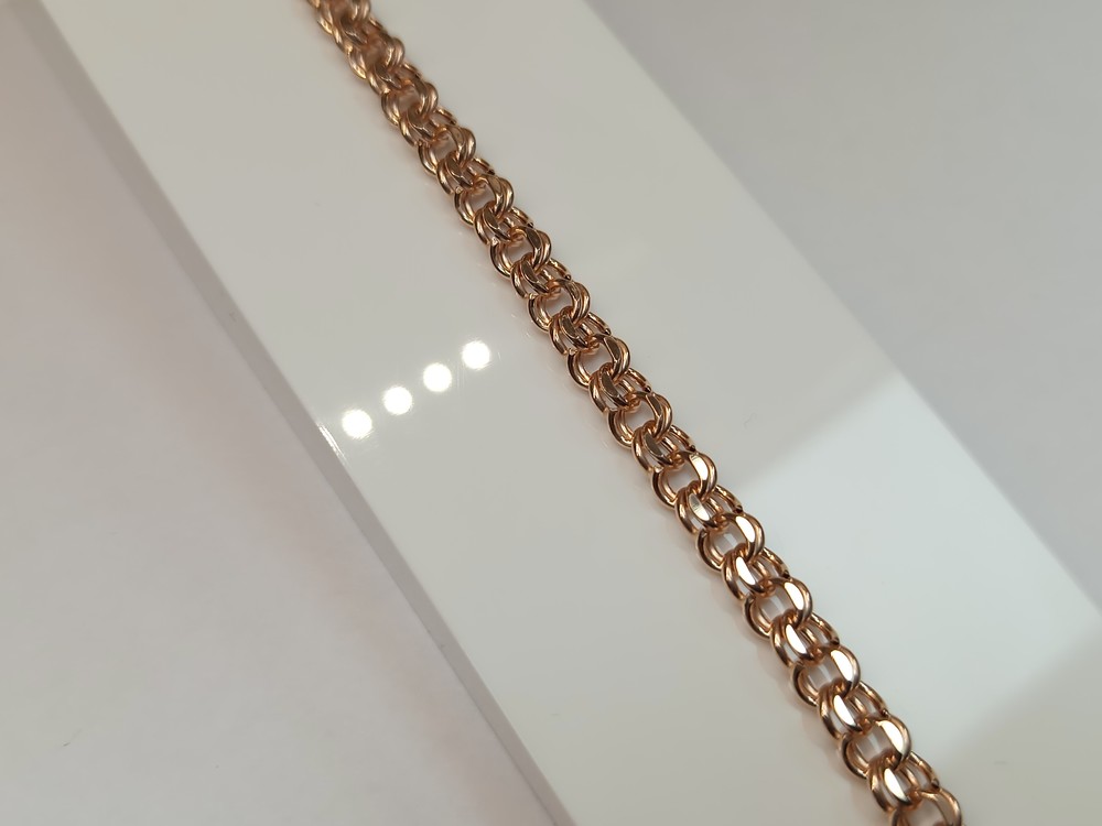 БРАСЛЕТ ПУСТОТЕЛЫЙ Бисмарк (Au 585)