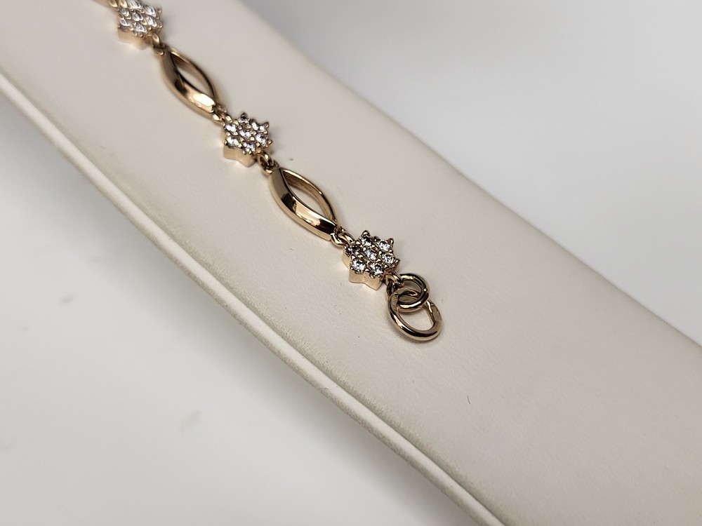 Б585 БРАСЛЕТ С КАМНЯМИ (Au 585)