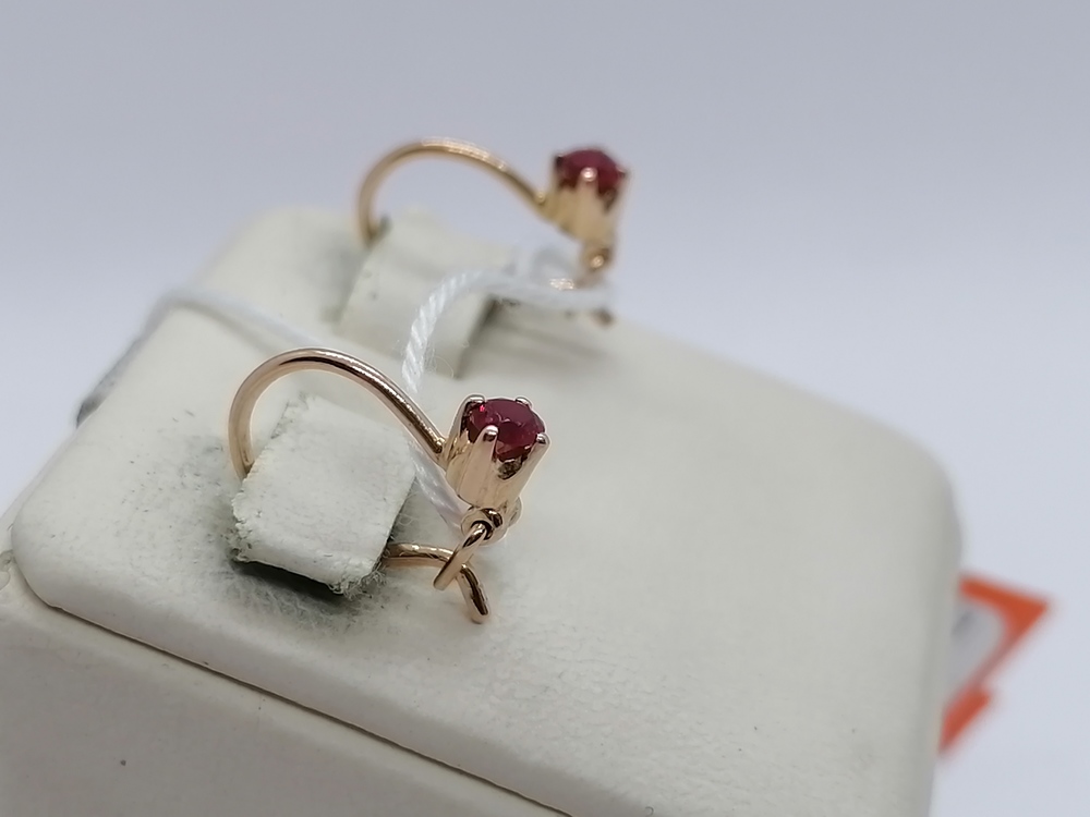 СЕРЬГИ С КАМНЕМ (Au 585)