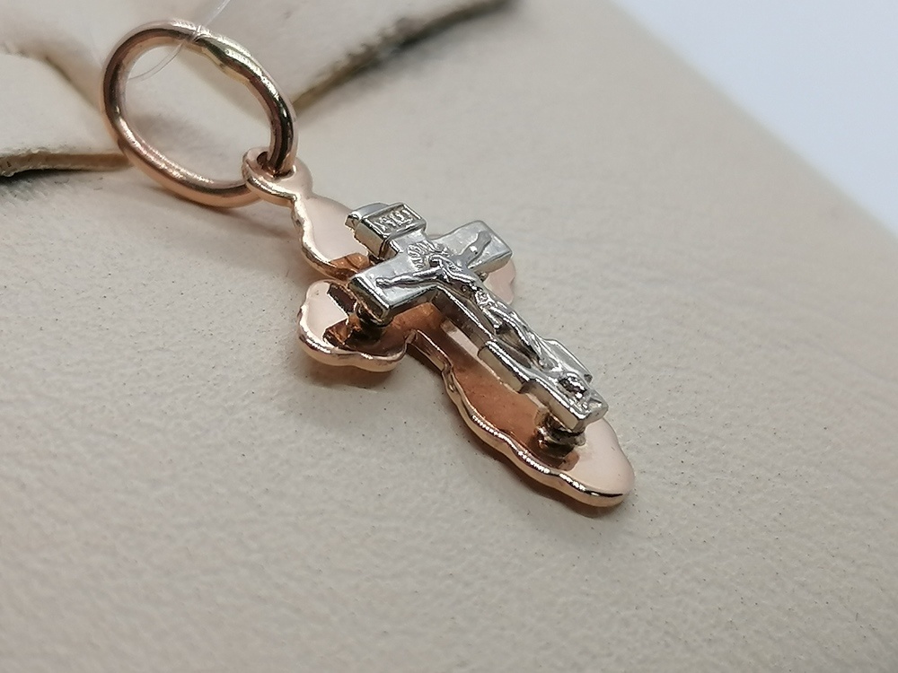 810-00344-10-00-00-00 ПОДВЕСКА КРЕСТ без камня (Au 585)