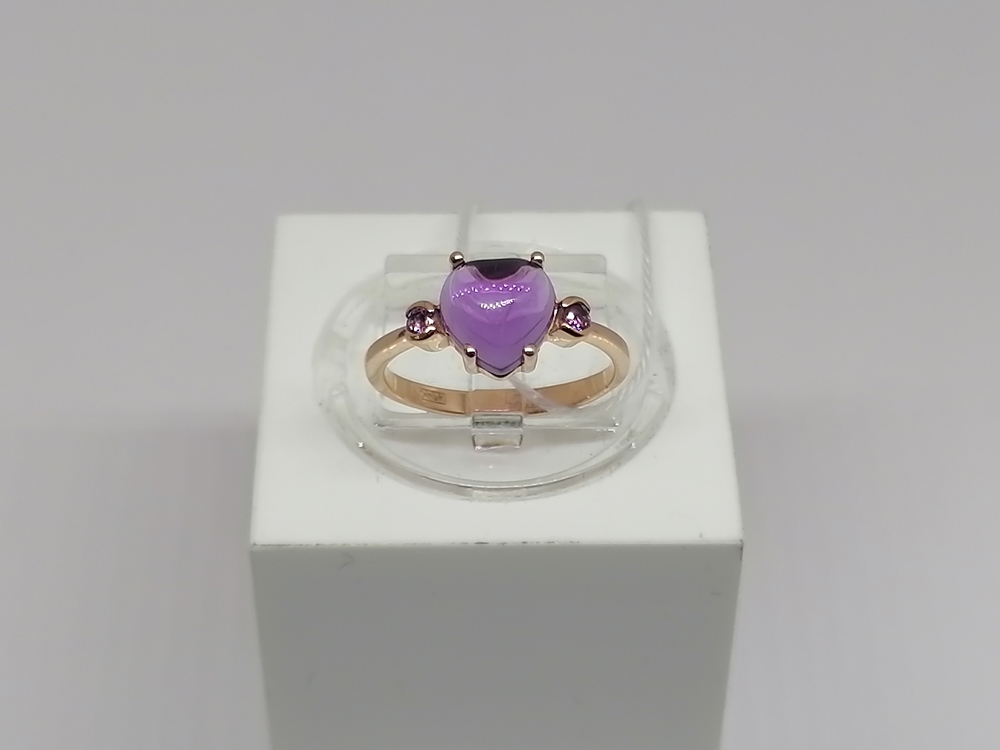 КОЛЬЦО С КАМНЯМИ (Au 585)