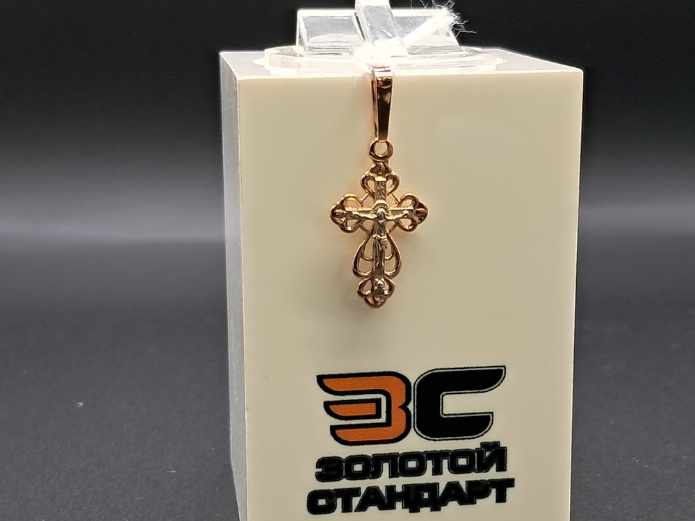 ПОДКБК585 ПОДВЕСКА КРЕСТ БЕЗ КАМНЯ (Au 585)
